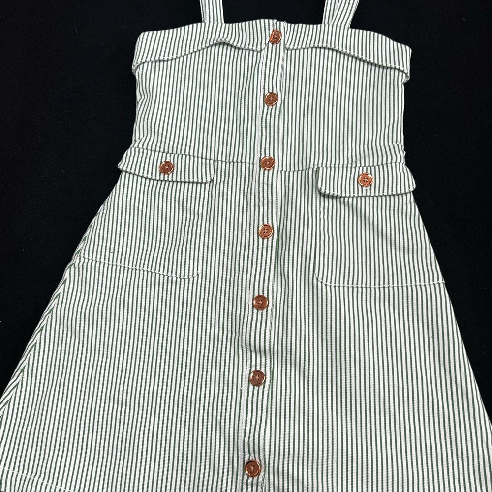 Janie and Jack White and Blue Buttoned Sundress